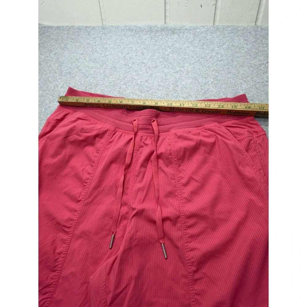 Lululemon Cargo Jogger Pants Womens L Pink Pockets Drawstring Cuffed Stretch